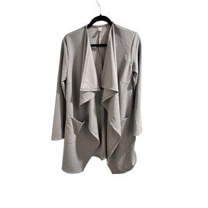 🍒 2/$20 🍒 Womens Medium Gray Draped Open Front Cardigan With Pockets